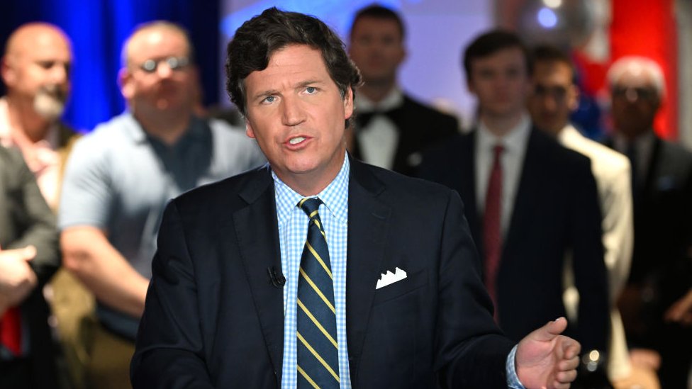 Russian TV teases launch of Tucker Carlson show
