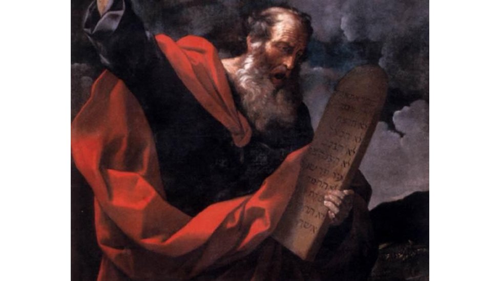 Moisés em pintura feita no século 17