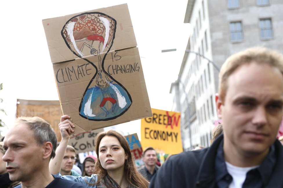 Климатические протестующие в Берлине