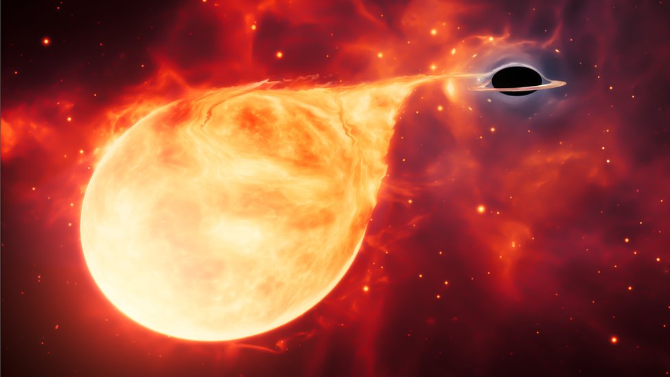 Pretpostavljena crna rupa otkrivena je kada je rascepila zvezdu koja je letela preblizu