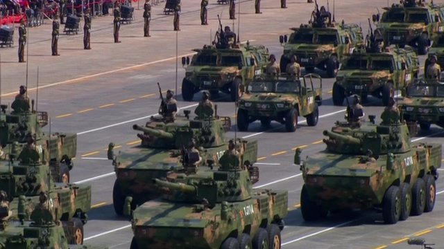 Behind the scenes of China's WW2 military parade - BBC News