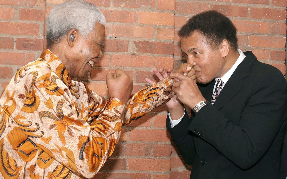 Nelson Mandela and Muhammad Ali - 12 May 2005