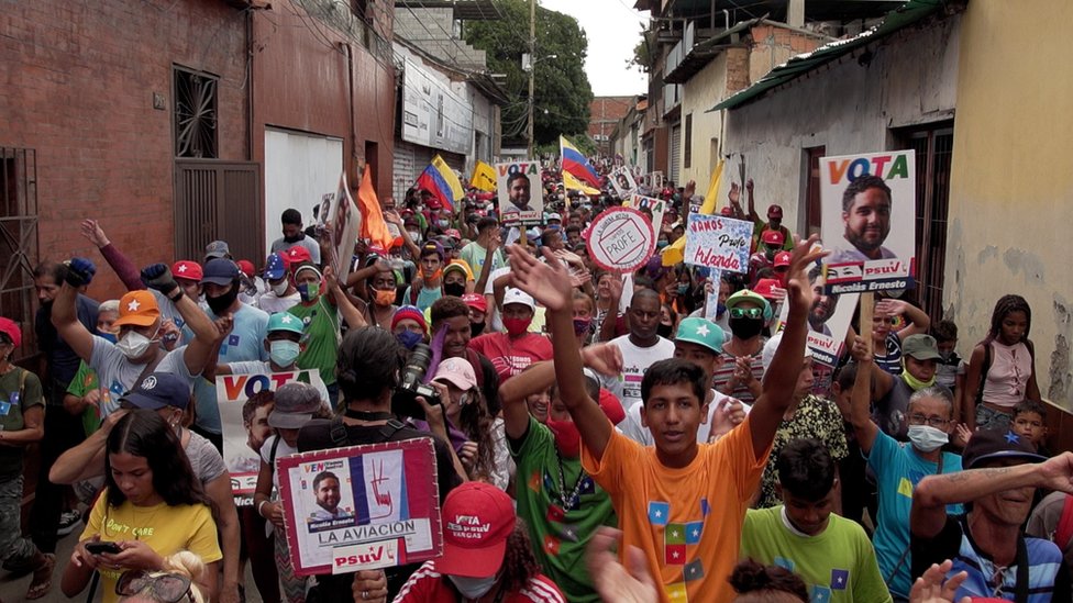A campaign rally in Venezuela