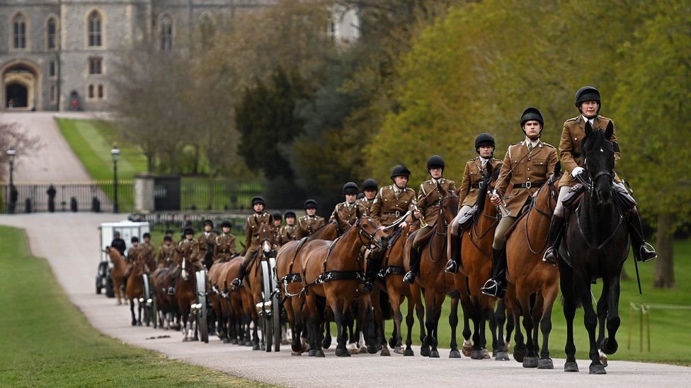 Persiapan pemakaman Pangeran Philip di Kastil Windsor.