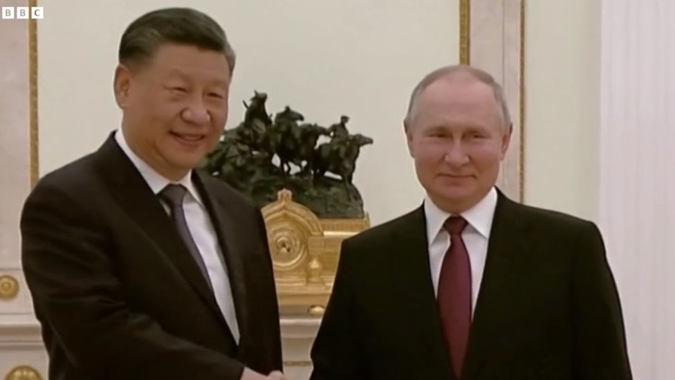 بوتين يستقبل الرئيس الصيني في موسكو