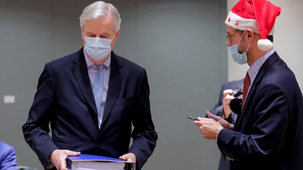 European Union's chief Brexit negotiator Michel Barnier attends a meeting in Brussels