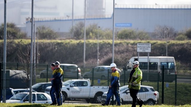Steelworkers in Port Talbot