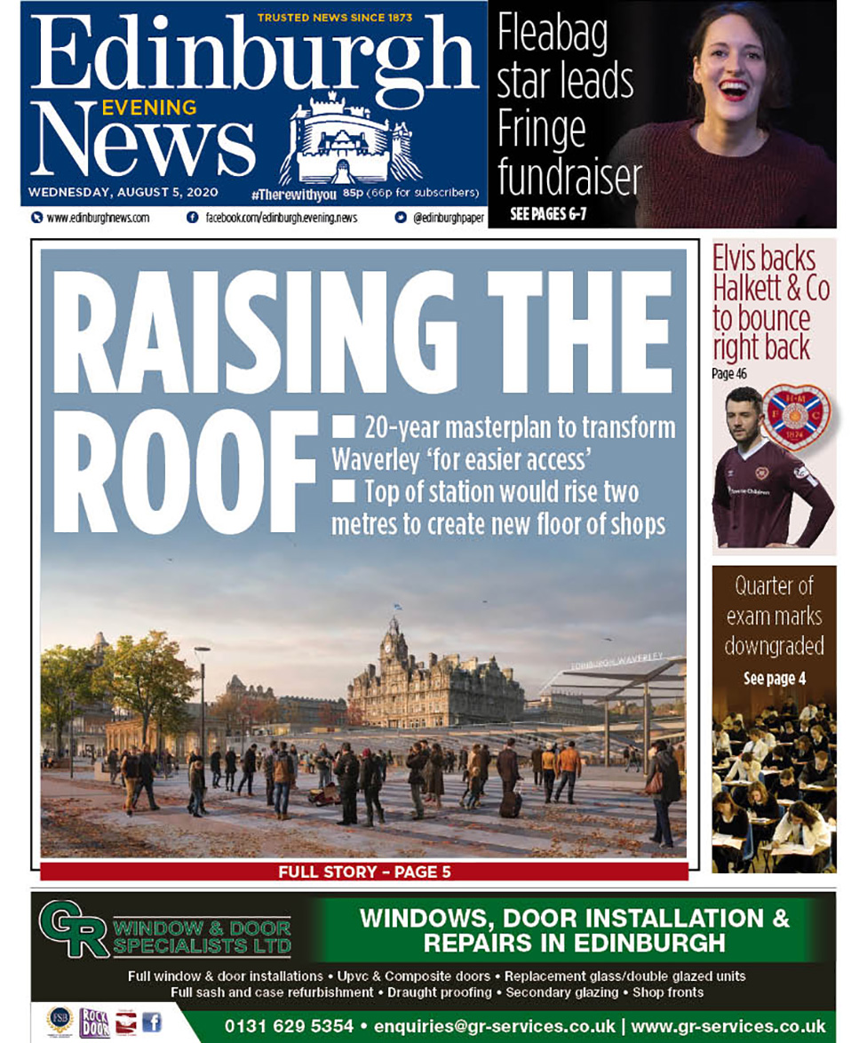 Scotland's papers 'Backlash' over exam results and city bars close