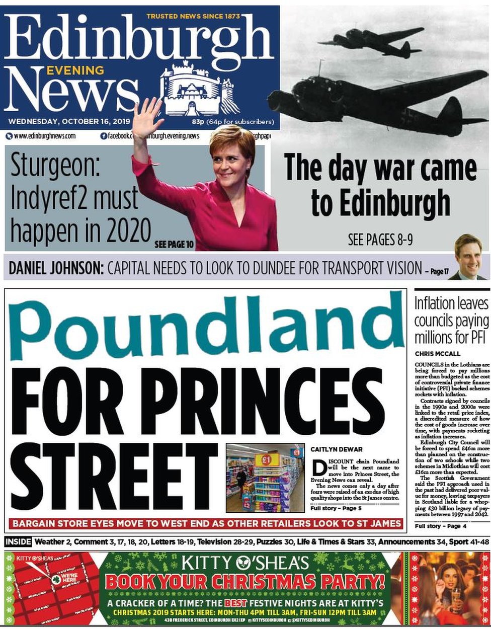 Scotland's papers SNP are 'getting ready' for indyref2 BBC News