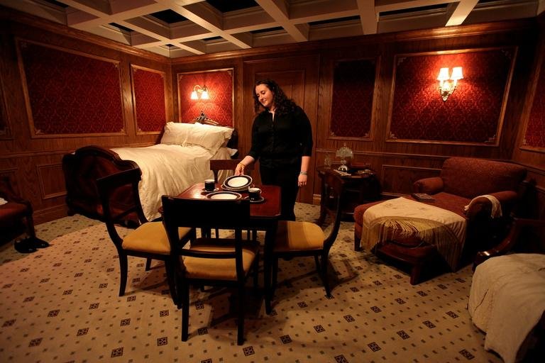 En esta réplica de un camarote de primera clase del Titanic se aprecia el lujo que describe Holverson en su carta. Réplica de un camarote de primera clase del Titanic