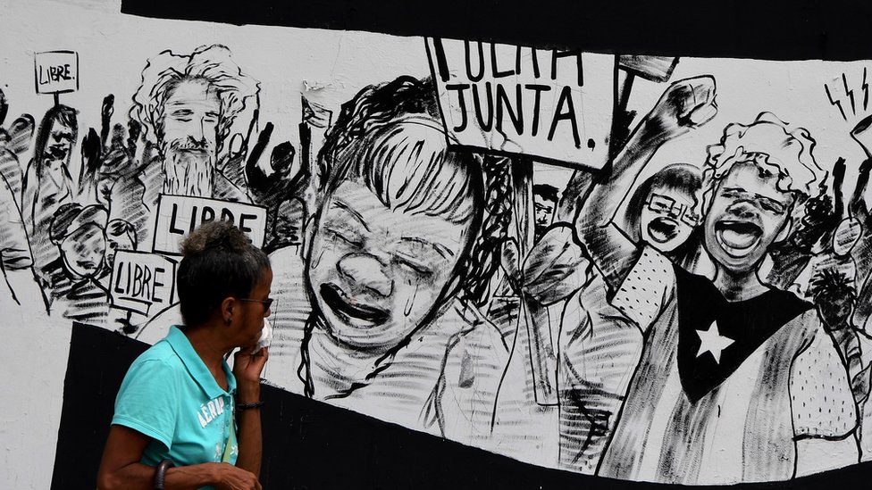 Puerto Rico vota acerca de su futuro. Afiche de protesta