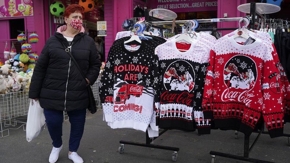 Christmas stall in Lancashire