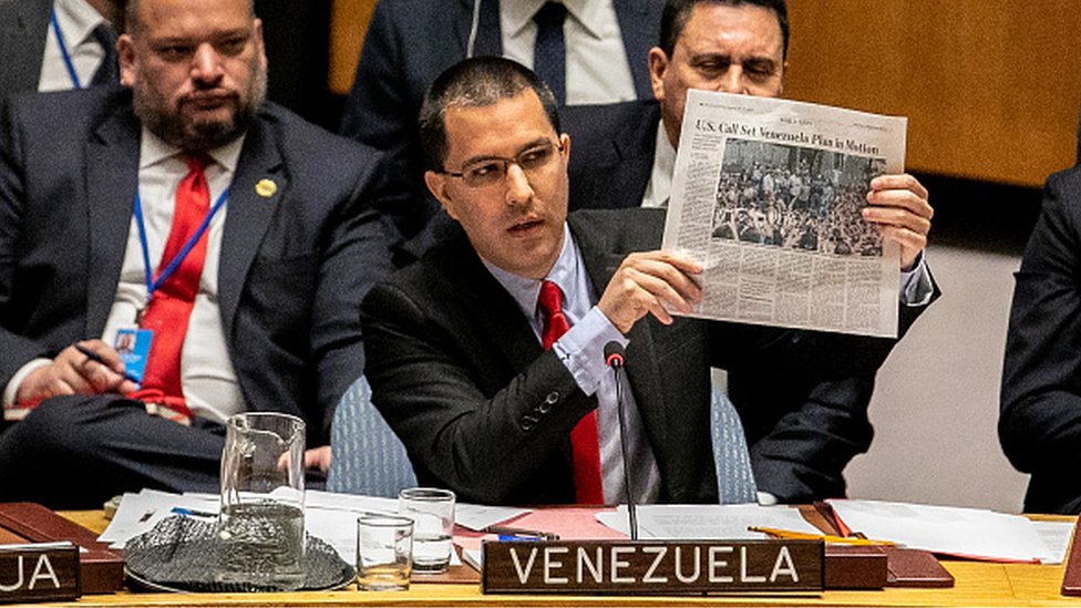 El ministro de Relaciones Exteriores de Venezuela, Jorge Alberto Arreaza