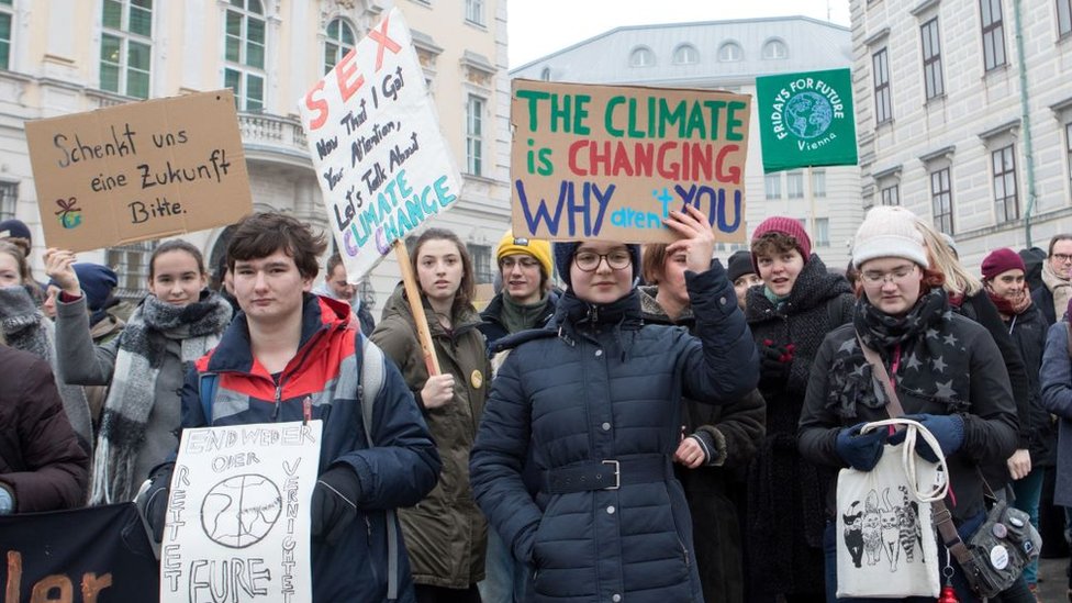 Климатические протесты в Вене, январь 2020 г.
