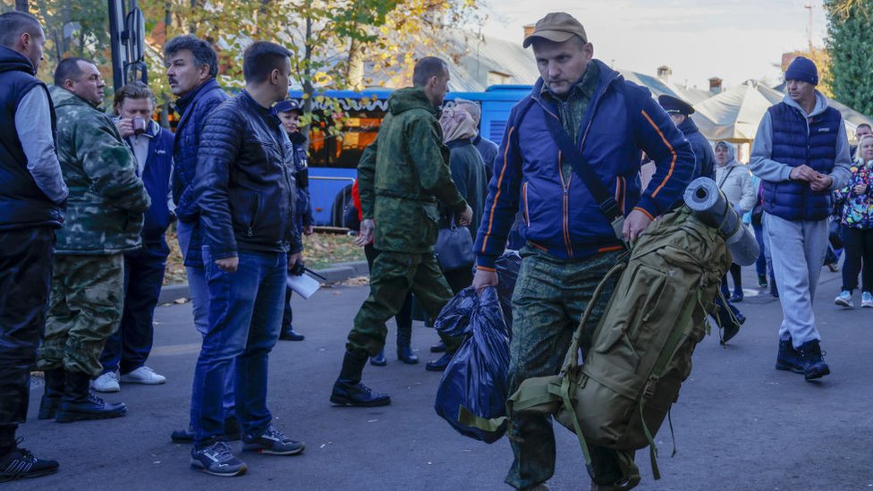 mobilizovani muškarci u Rusiji za rat u Ukrajini