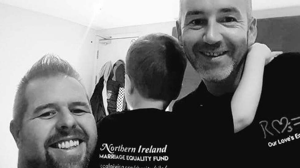 Chris and Henry Flanagan-Kane with their son Aodhan