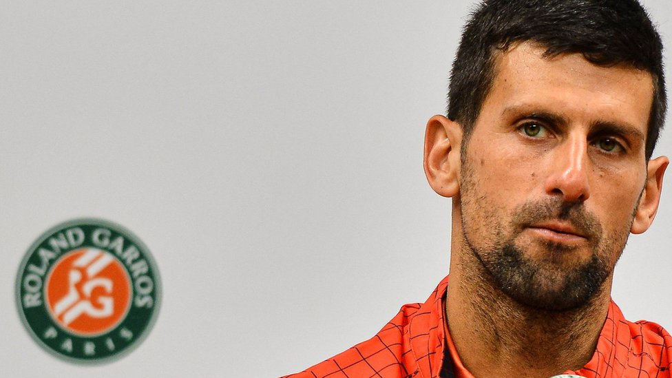 Novak Djokovic at a French Open news conference