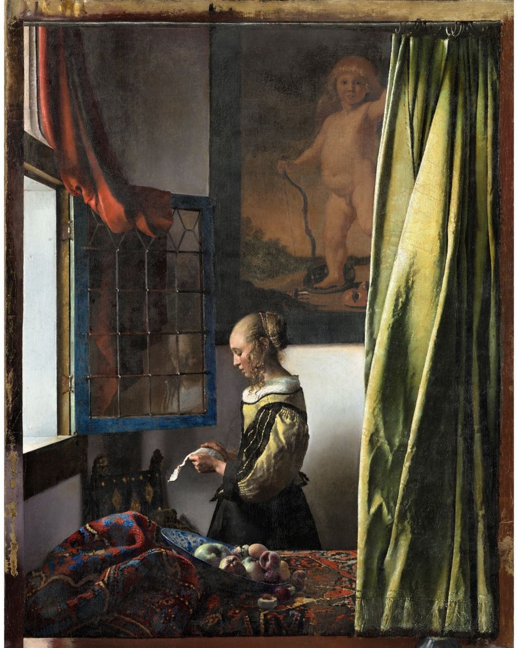 Muchacha leyendo una carta (1657-8) de Johannes Vermeer