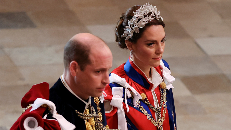 Galler Prensi William ve eşi Catherine Westminster Abbey'deki törende