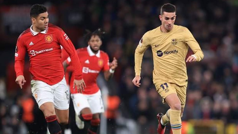 حانب من مباراة مانشستر يونايتيد وبرشلونة