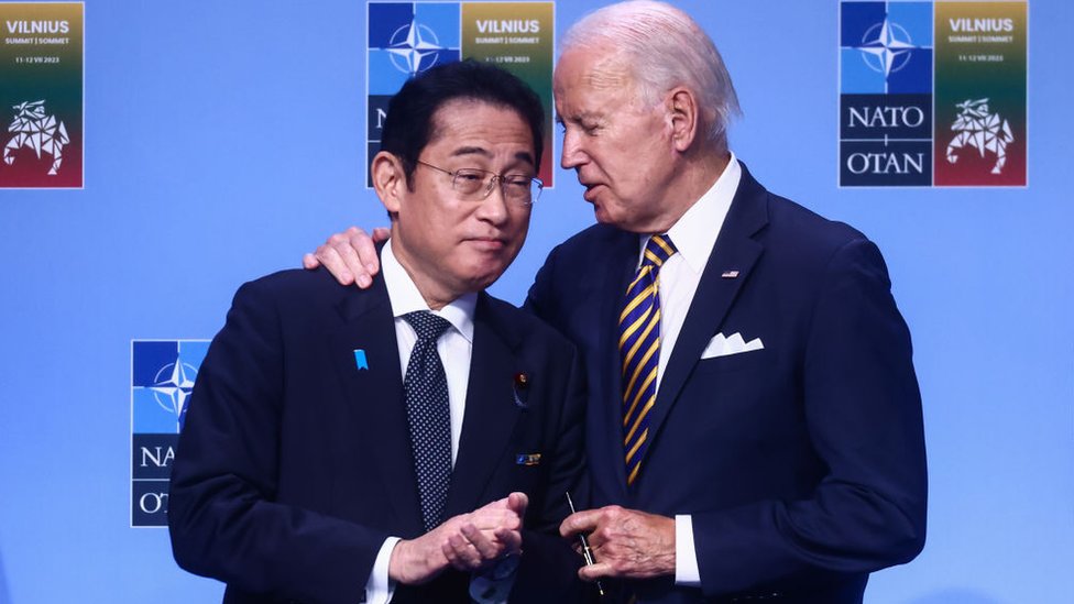 日本首相岸田文雄和美國總統拜登