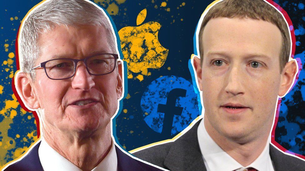 Kişisel bilgilerin gizliliği anlaşmazlığının odağında Apple CEO'su Tim Cook ile Facebook kurucusu Mark Zuckerberg var
