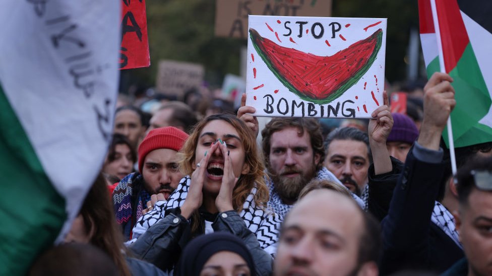 palestinci, protest, Berlin, propalestinski skup u Berlinu