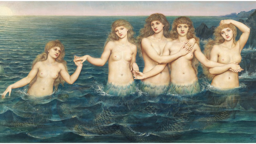Pintura 'Las doncellas del mar', de Evelyn de Morgan