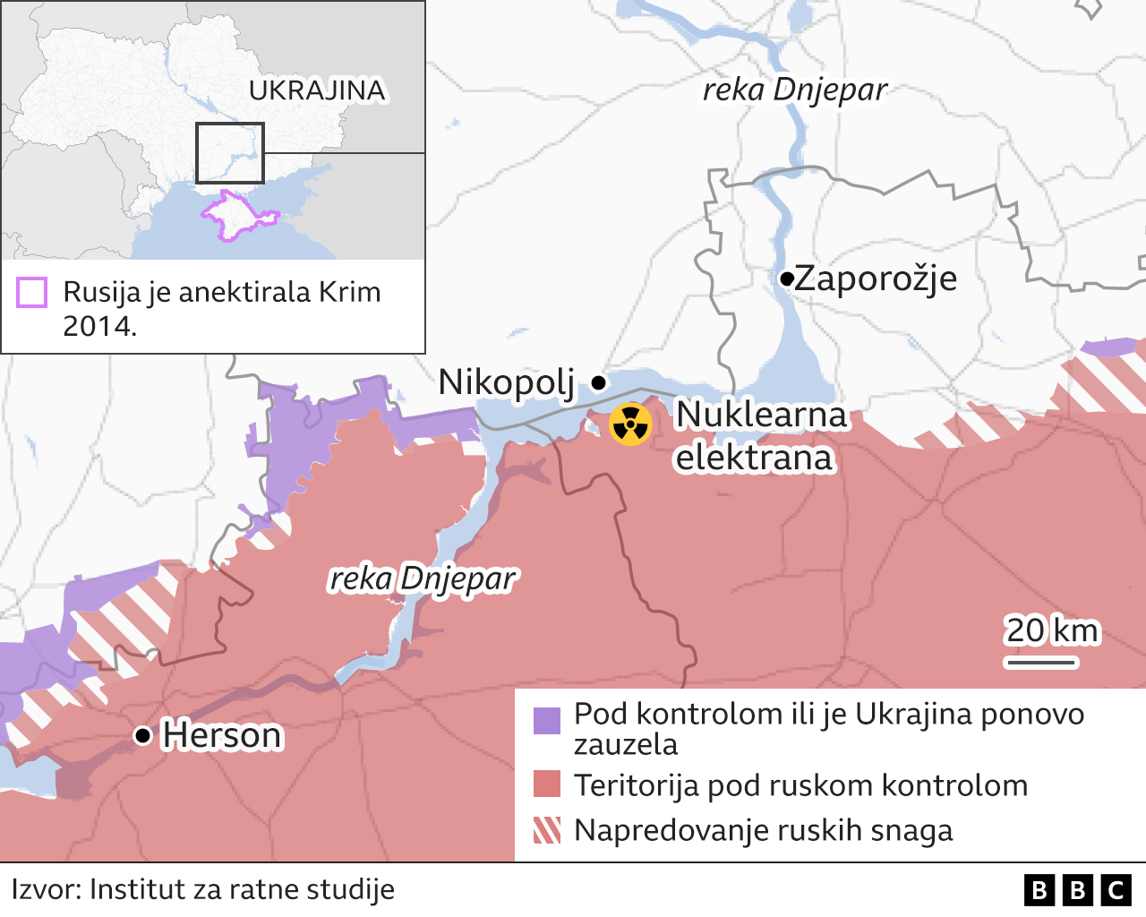 nuklearna elektrana Zaporožje mapa
