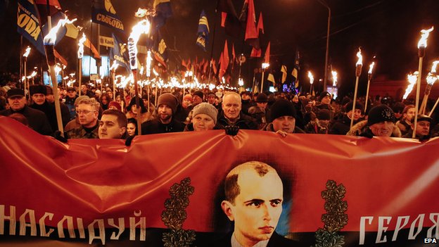 Manifestación de extrema derecha, Kiev, 2015.
