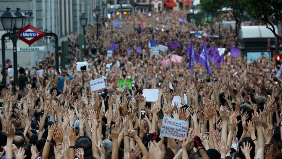 Protestas en Madrid.