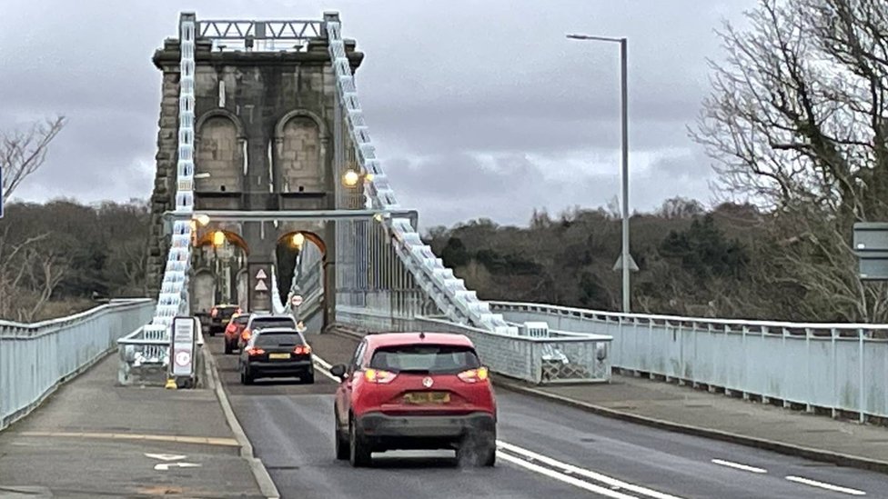 Anglesey Menai Bridge partly reopens after repairs BBC News