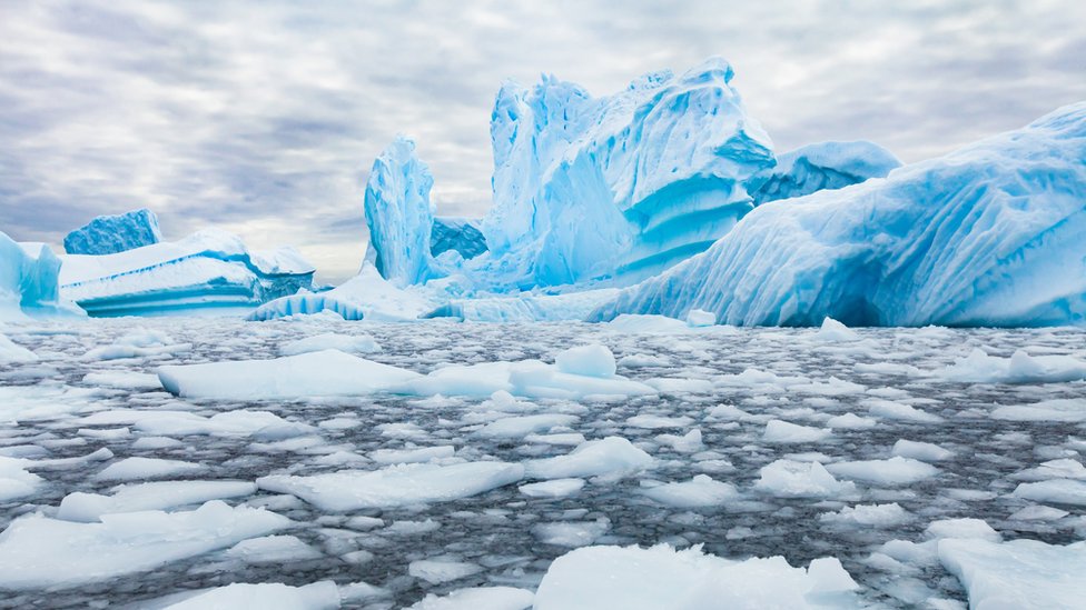 南極藍色冰川