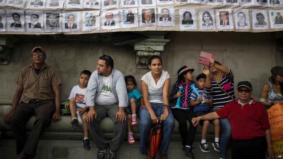 Протестующие в Гватемале