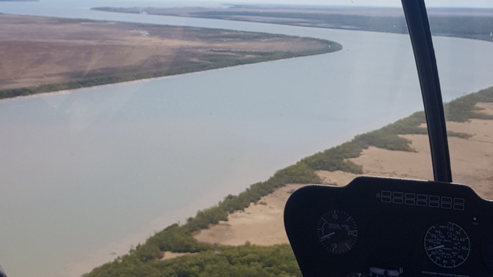 Вид с воздуха на реку Восточный Аллигатор