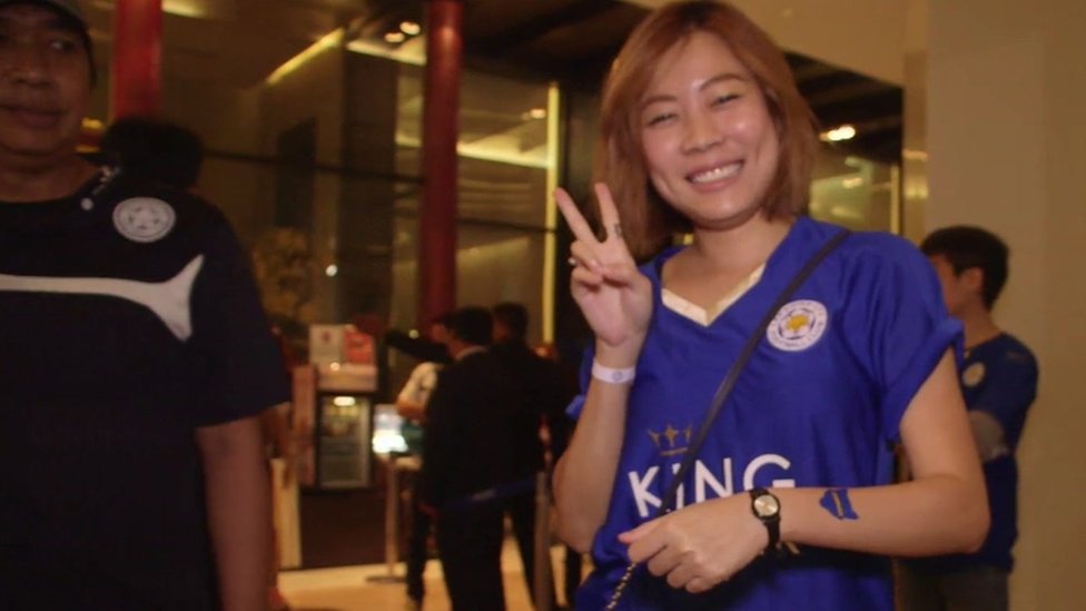 A Leicester City fan in Bangkok.