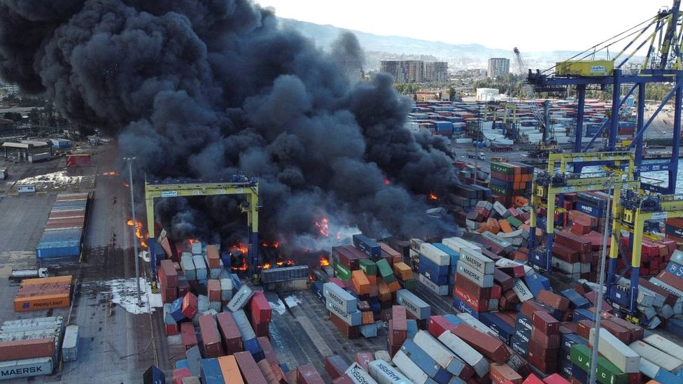 Aerial view of Iskenderun port