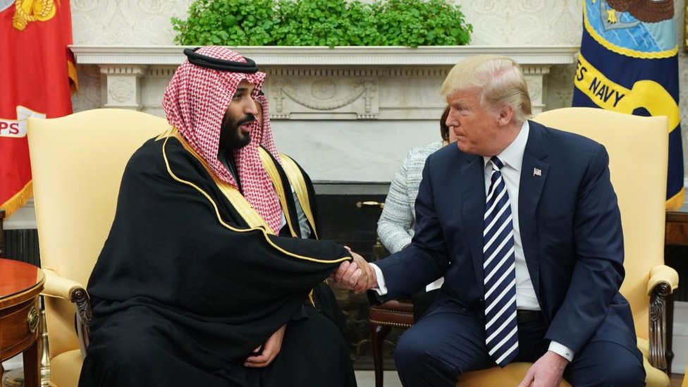 Príncipe Mohamed bin Salman y Donald Trump