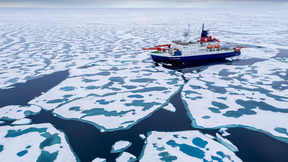 北冰洋海冰融化