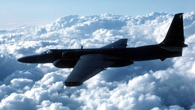 A later variant of the U-2 high altitude reconnaissance plane flown by Francis Gary Powers