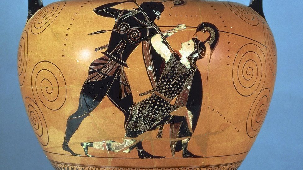 grčka vaza ahil ubija Pentizeleju