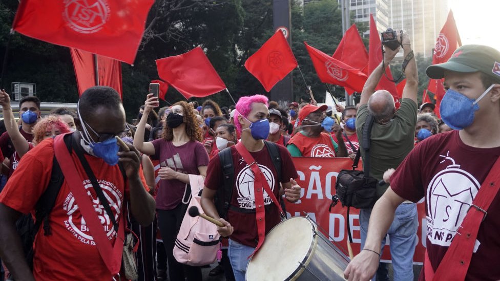 Protesto anti-Bolsonaro em São Paulo