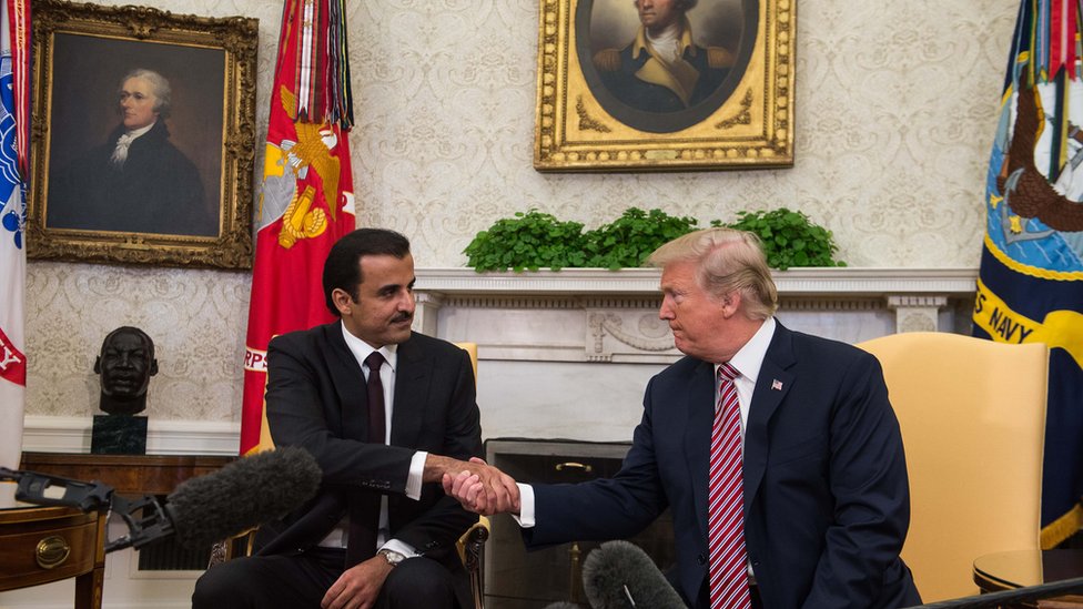 لقاء في البيت الأبيض مع أمير قطر