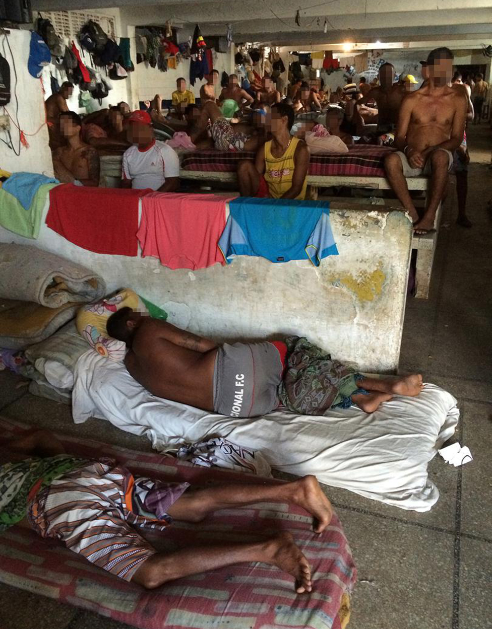 An overcrowded prison in Itamaracá, Brazil, in 2015