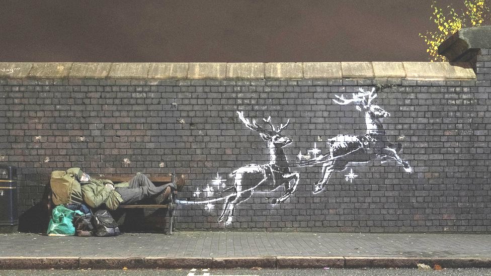 Banksy's Birmingham artwork highlighting homelessness preserved - BBC News