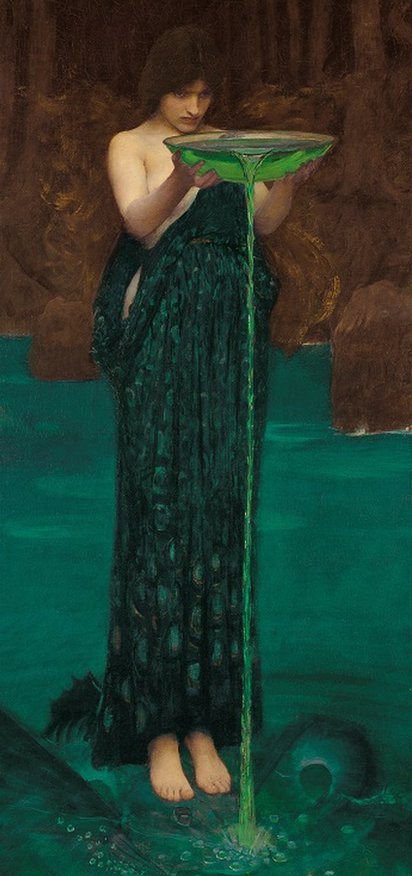 Circe en una pintura de John William (1849-1917)