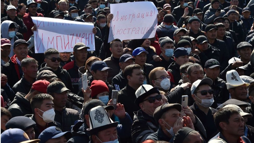 Kırgızistan protestolar