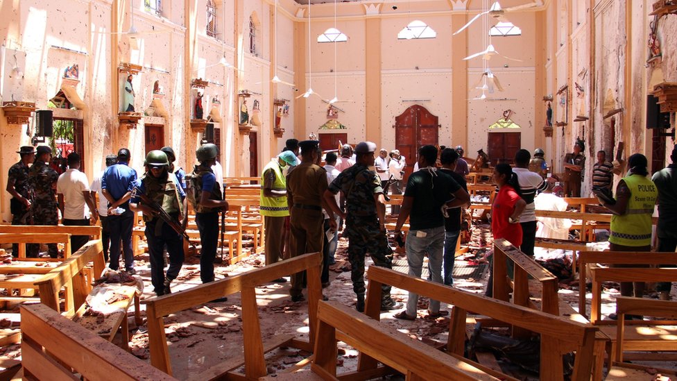 La iglesia de San Sebastián, en la ciudad de Negombo, fue una de las atacadas.