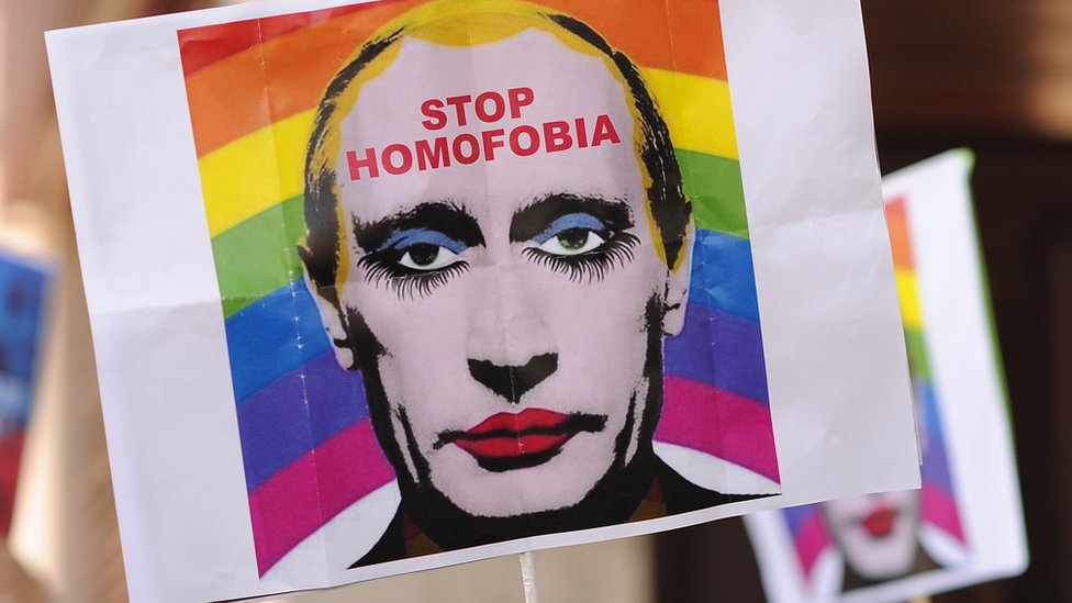 Los derechos de la comunidad LGBT también son objeto de polémica en Rusia. Protesta contra la homofobia en Rusia