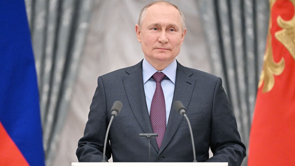 Vladimir Putin este martes 22 de febrero.